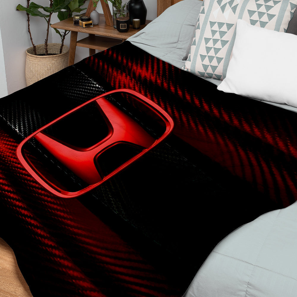 Honda Car Logo Blanket Gift for Husband Bedroom Decor Blanket