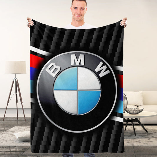 BMW Car Logo Blanket Gift for Husband Bedroom Decor Blanket