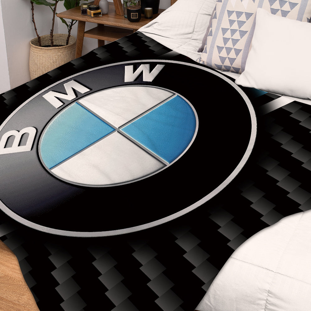 BMW Car Logo Blanket Gift for Husband Bedroom Decor Blanket
