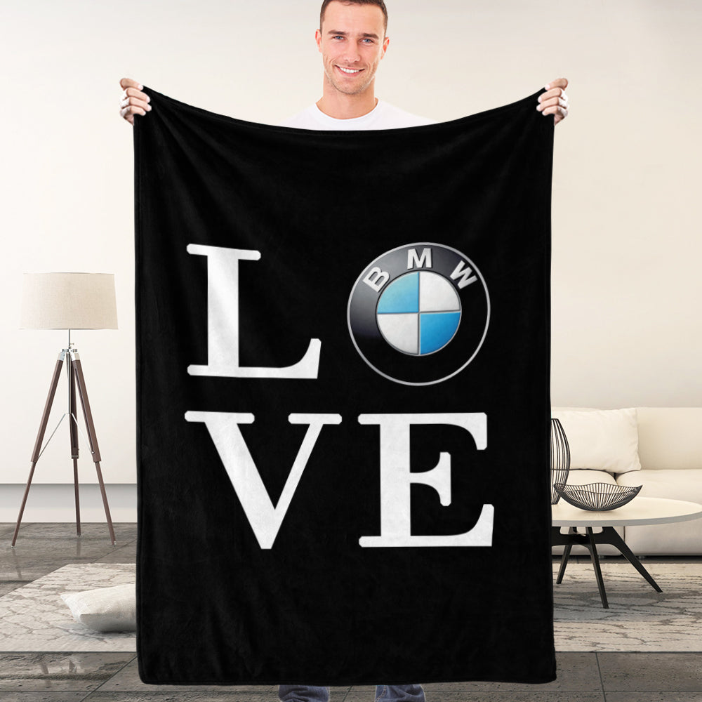 BMW Blanket Car Logo Blanket Decor Bedding Bedroom I Love BMW