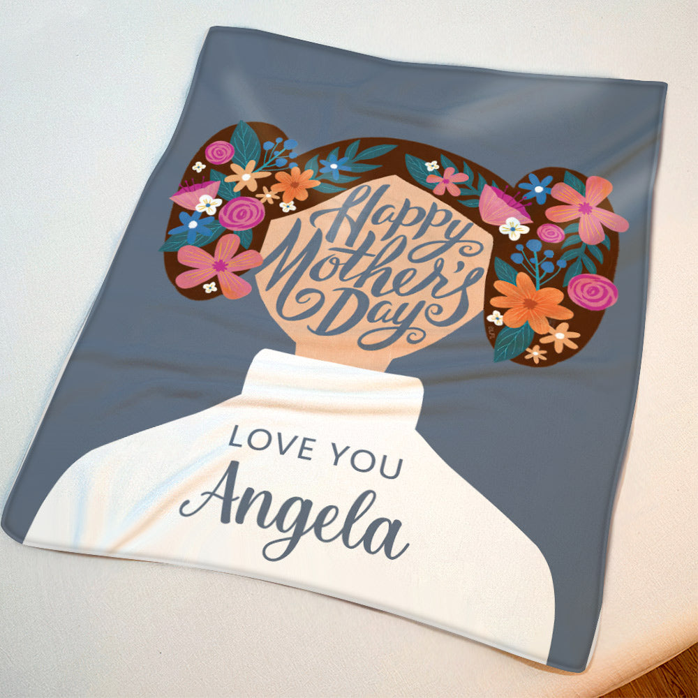 Mother's Day Blanket Personalized Blanket Gift For Mom Happy Mother's Day