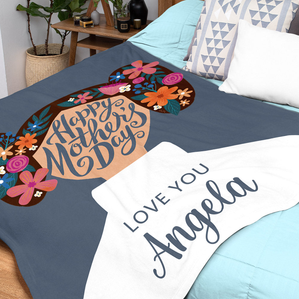 Mother's Day Blanket Personalized Blanket Gift For Mom Happy Mother's Day