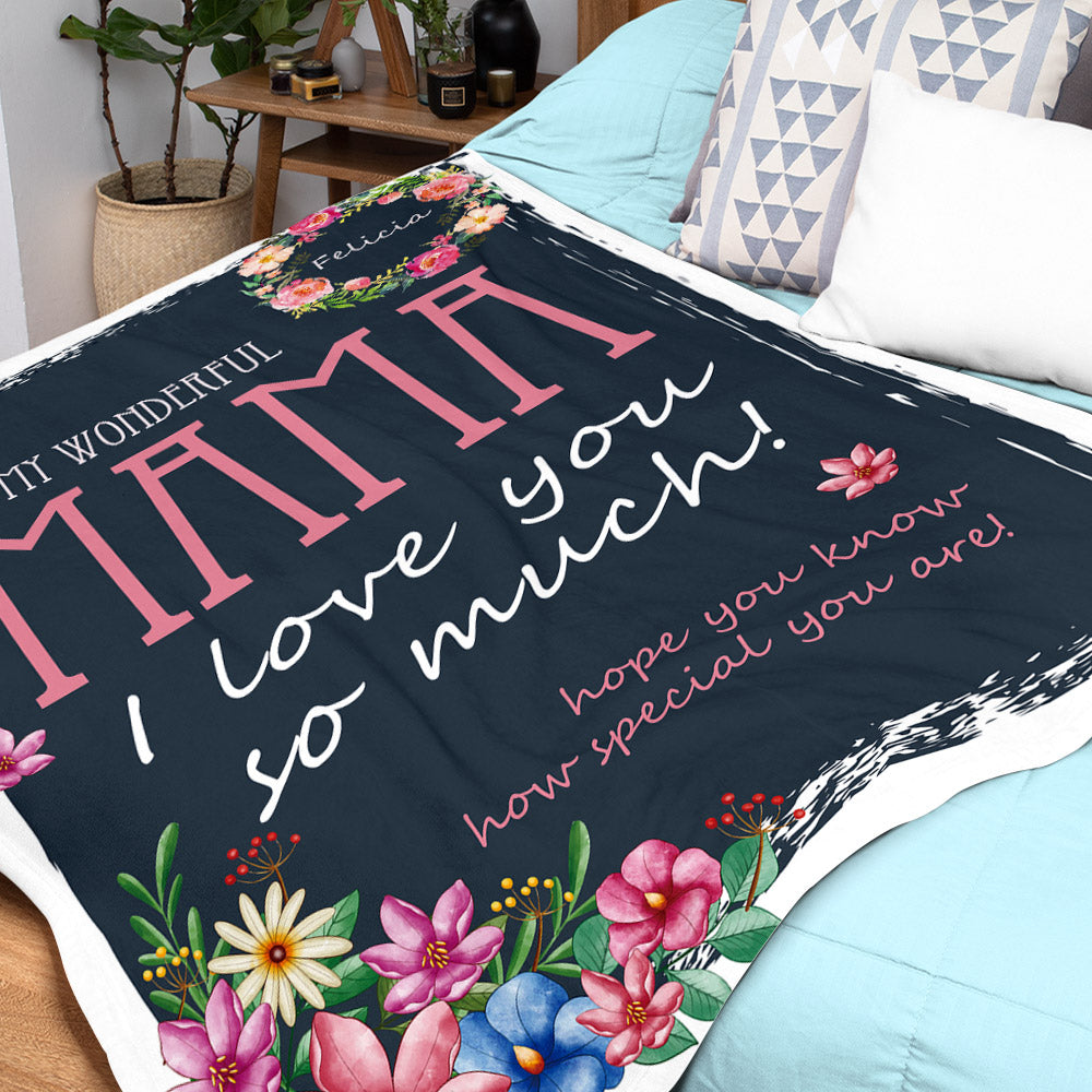 Mother's Day Gift Custom Blanket for Mom Personalized Mothers Day Blanket