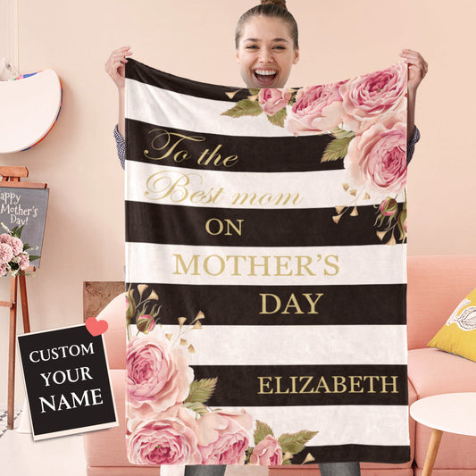 Mother's Day Blanket Gift Custom Name Blanket for Best Mom