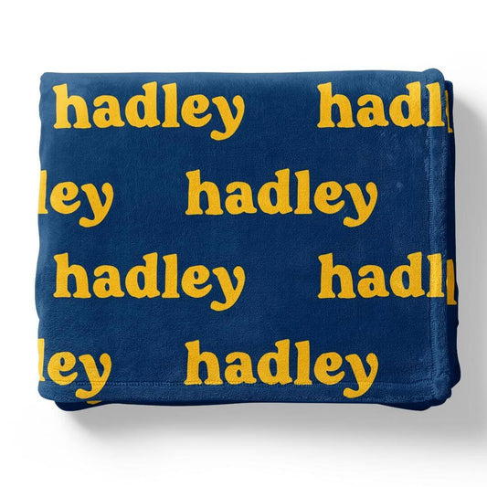 Personalized Color Blanket | Pirate Blue