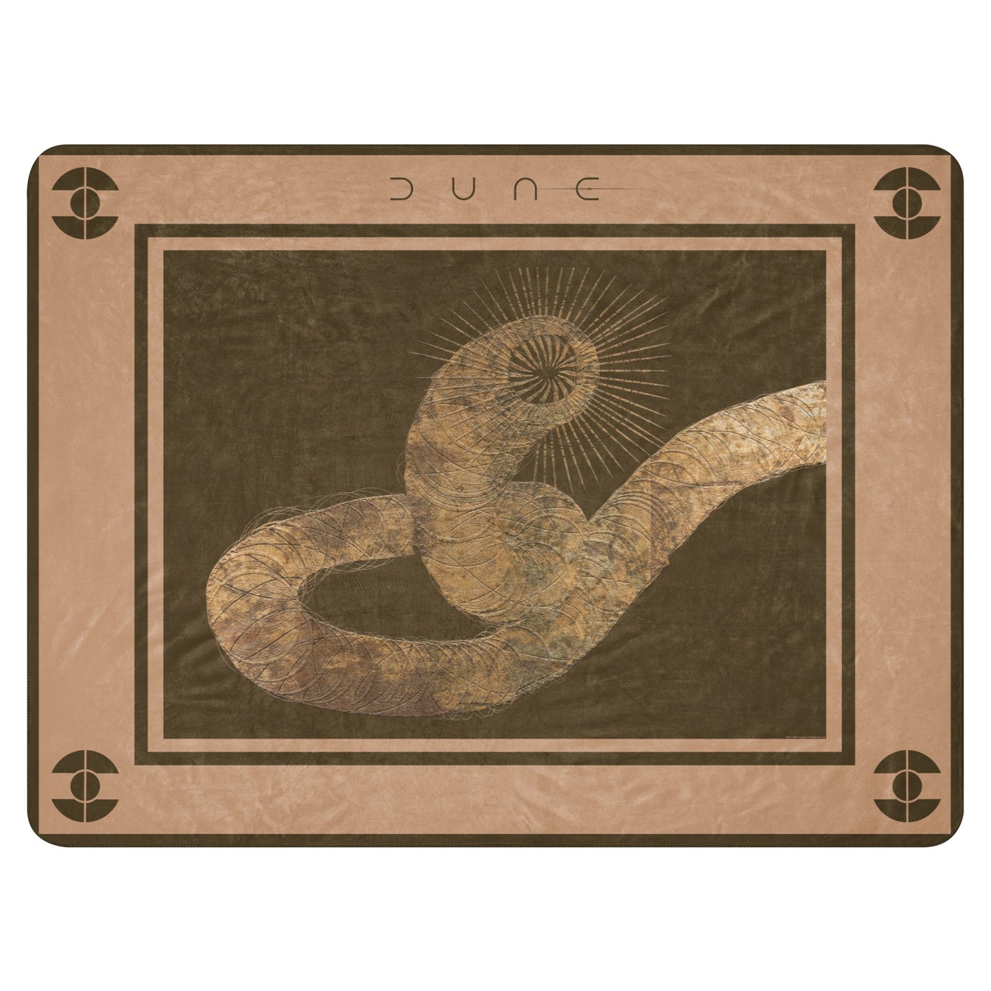 Dune Sandworm Sherpa Blanket
