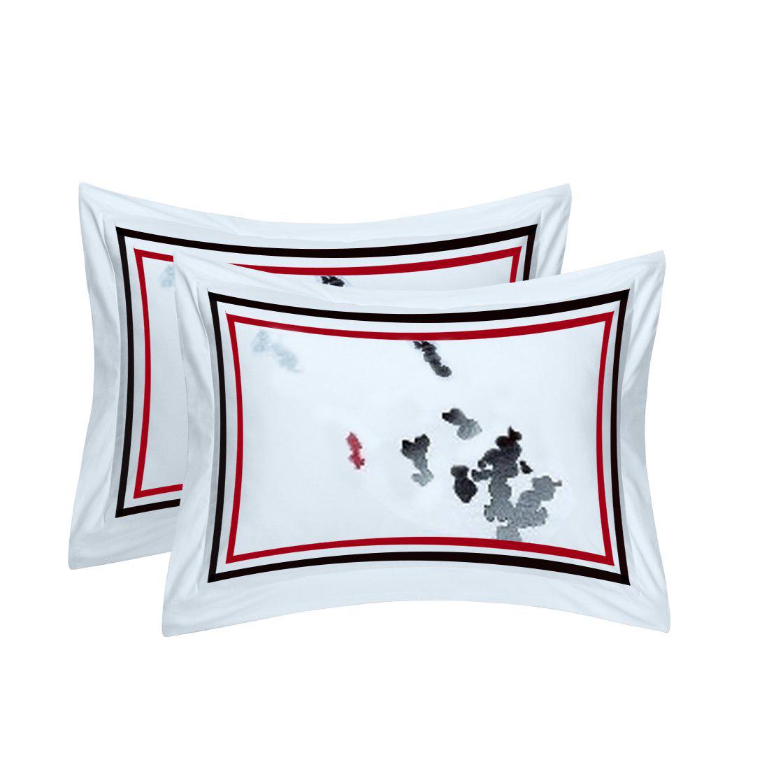 Florence Embroidered 100% Cotton 3-Piece Duvet Cover Set-Royal Tradition-Standard Shams (Pair)-Egyptian Linens