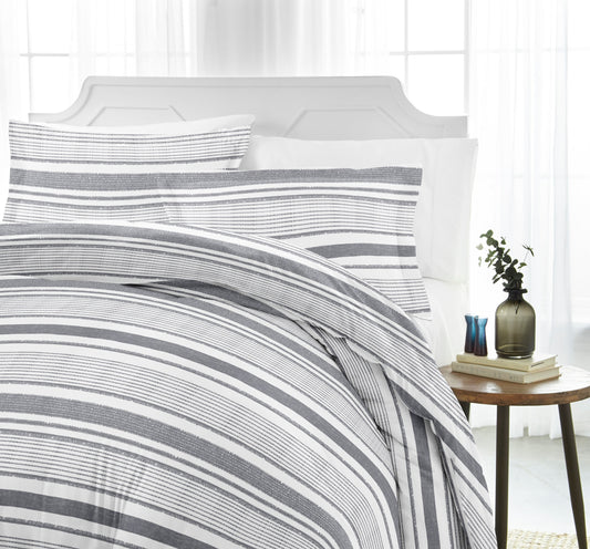 Vintage Stripe Pattern 3-Piece Duvet Cover Set