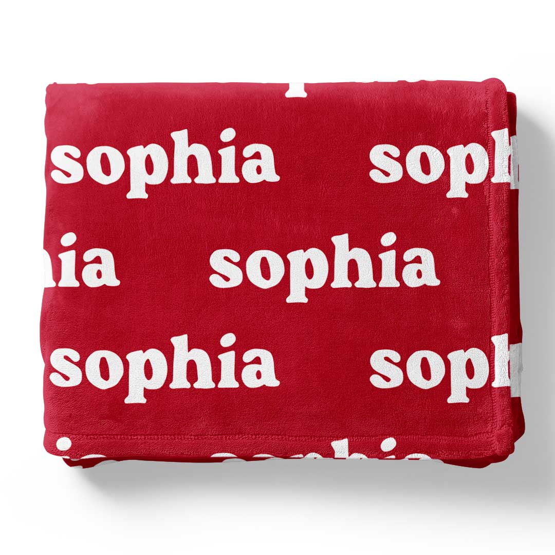 Personalized Color Blanket | Indiana Red