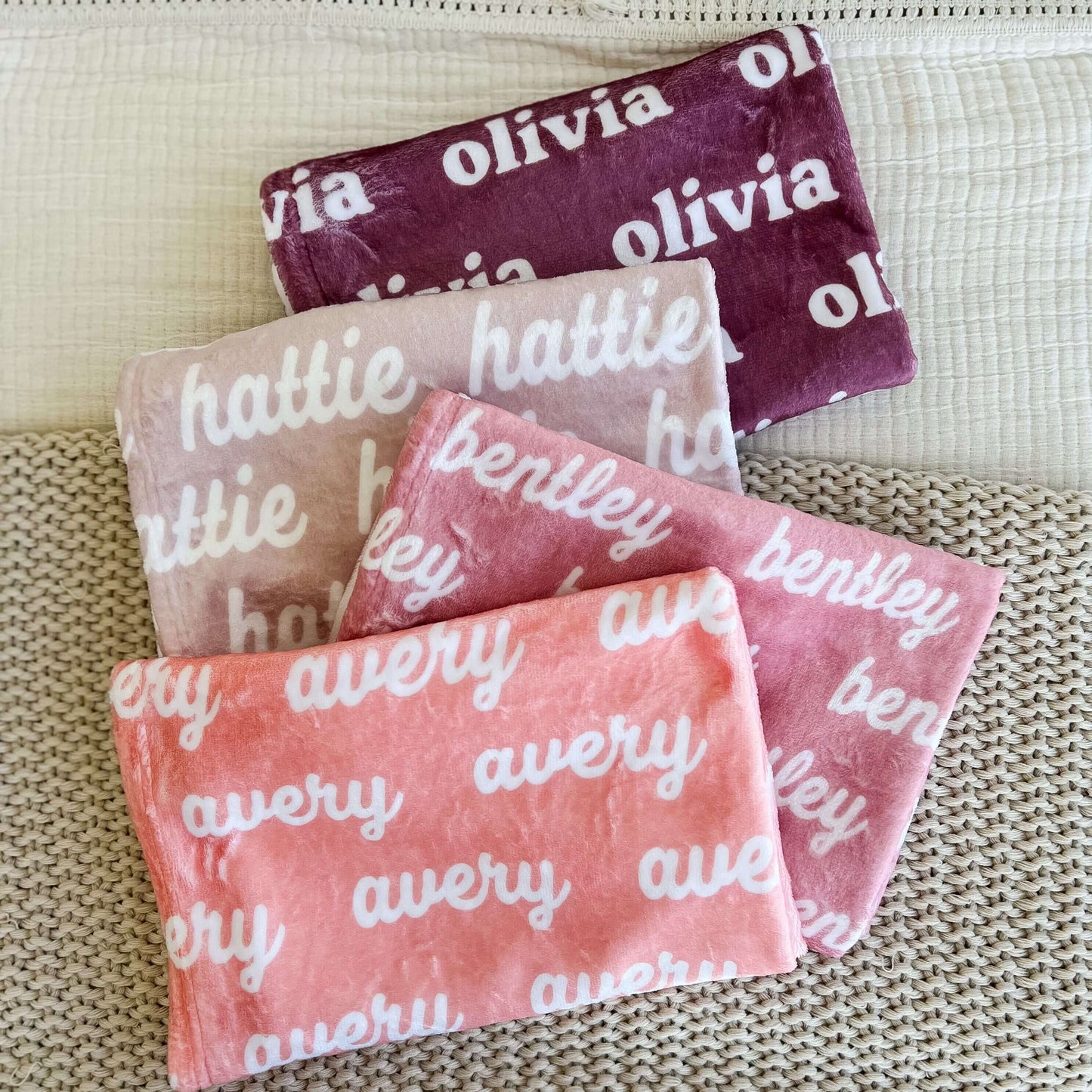Pretty in Pink Personalized Color Blankets | Discontinued Colors