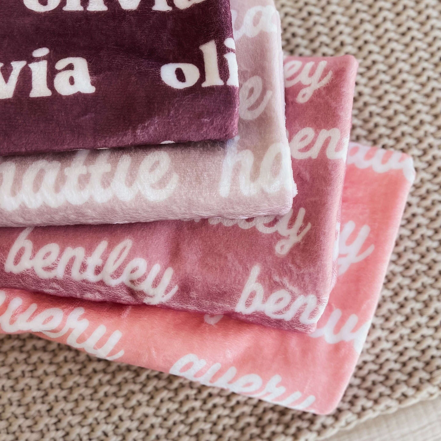 Pretty in Pink Personalized Color Blankets | Discontinued Colors