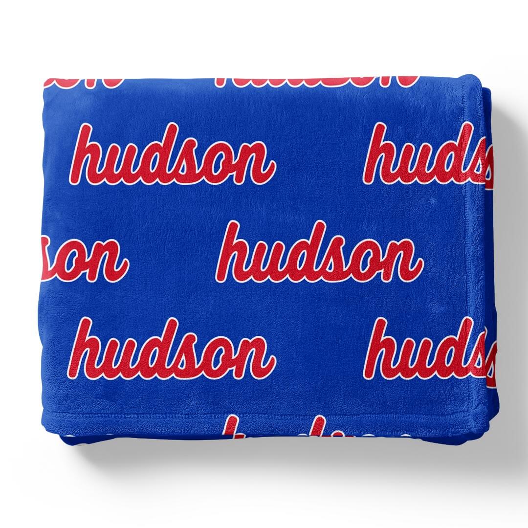 Personalized Color Blanket | Hawk Blue