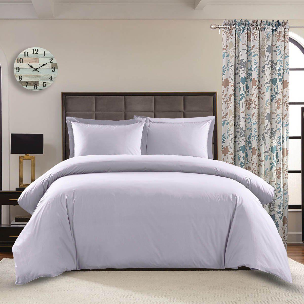 Duvet Cover Set 3-Piece Percale 250-Thread-Count