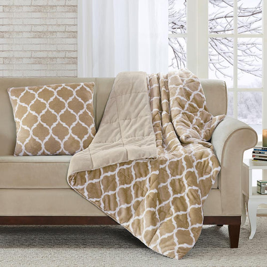 Madison Park Oversized Ogee Down Alternative Throw 60x70"