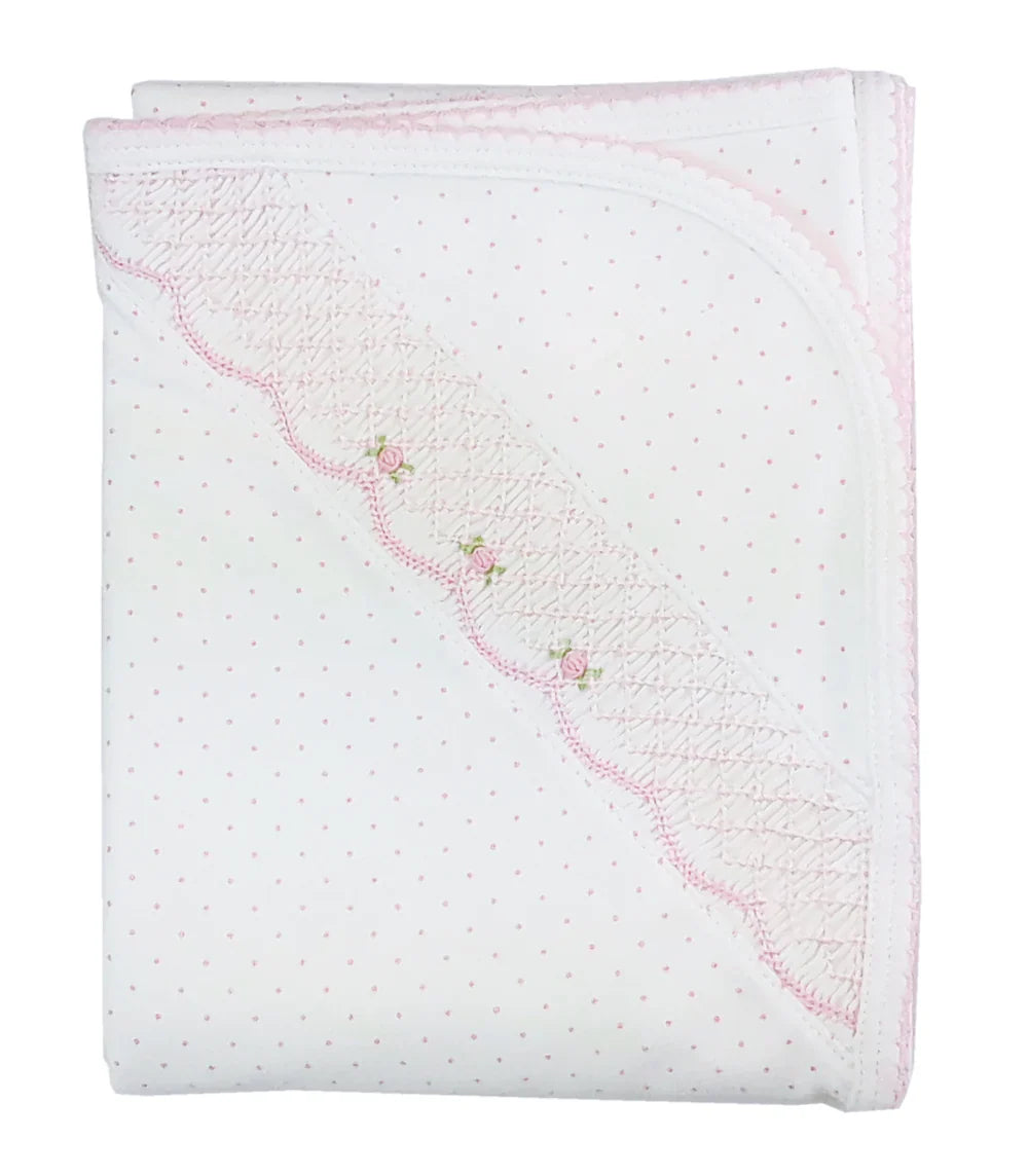 Sweet Dots Smocked Blanket - N-0109BLK