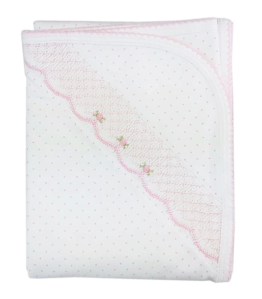 Sweet Dots Smocked Blanket - N-0109BLK