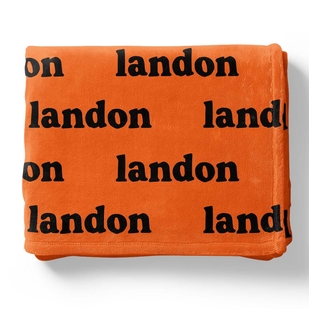 Personalized Color Blanket | Cowboy Orange