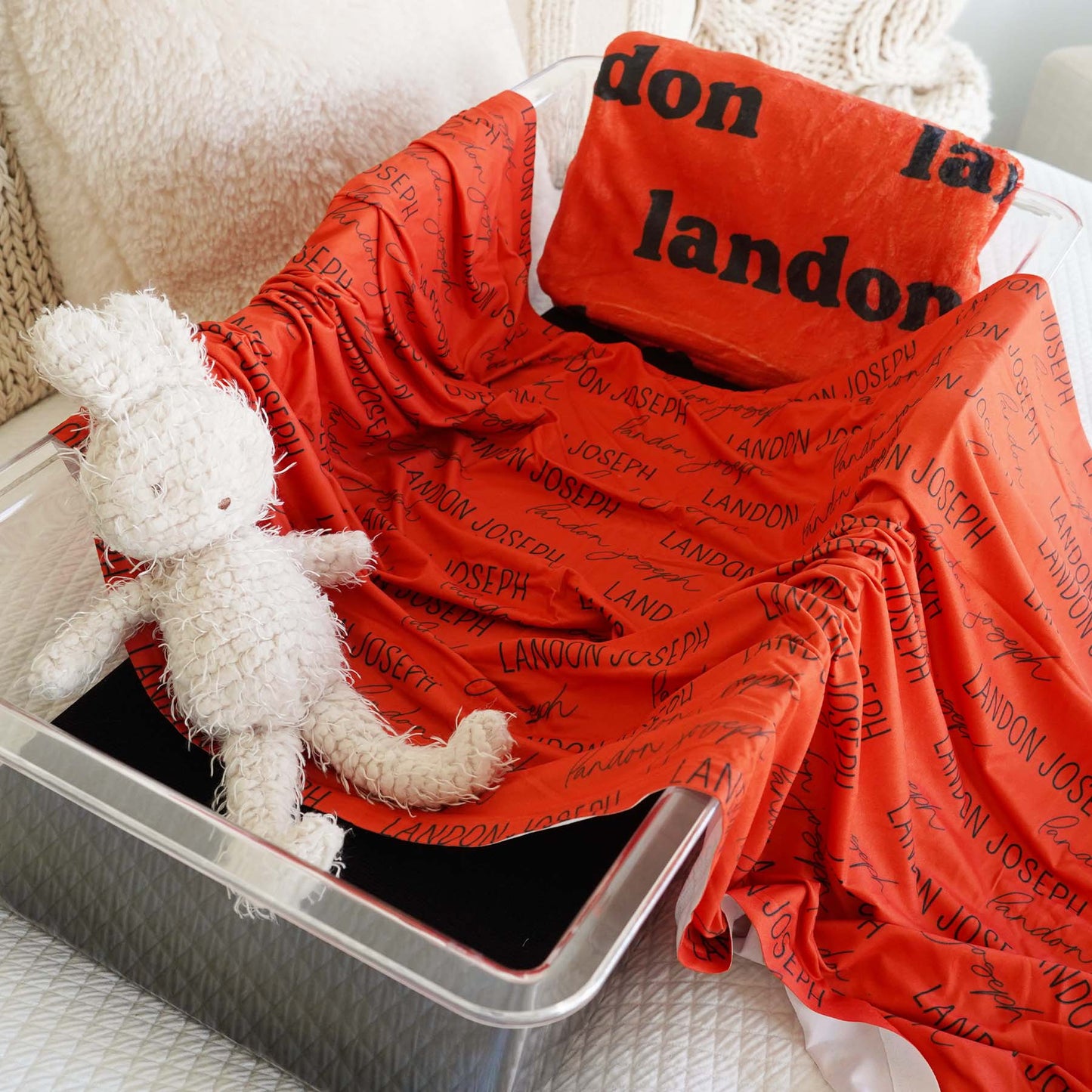 Personalized Color Blanket | Cowboy Orange