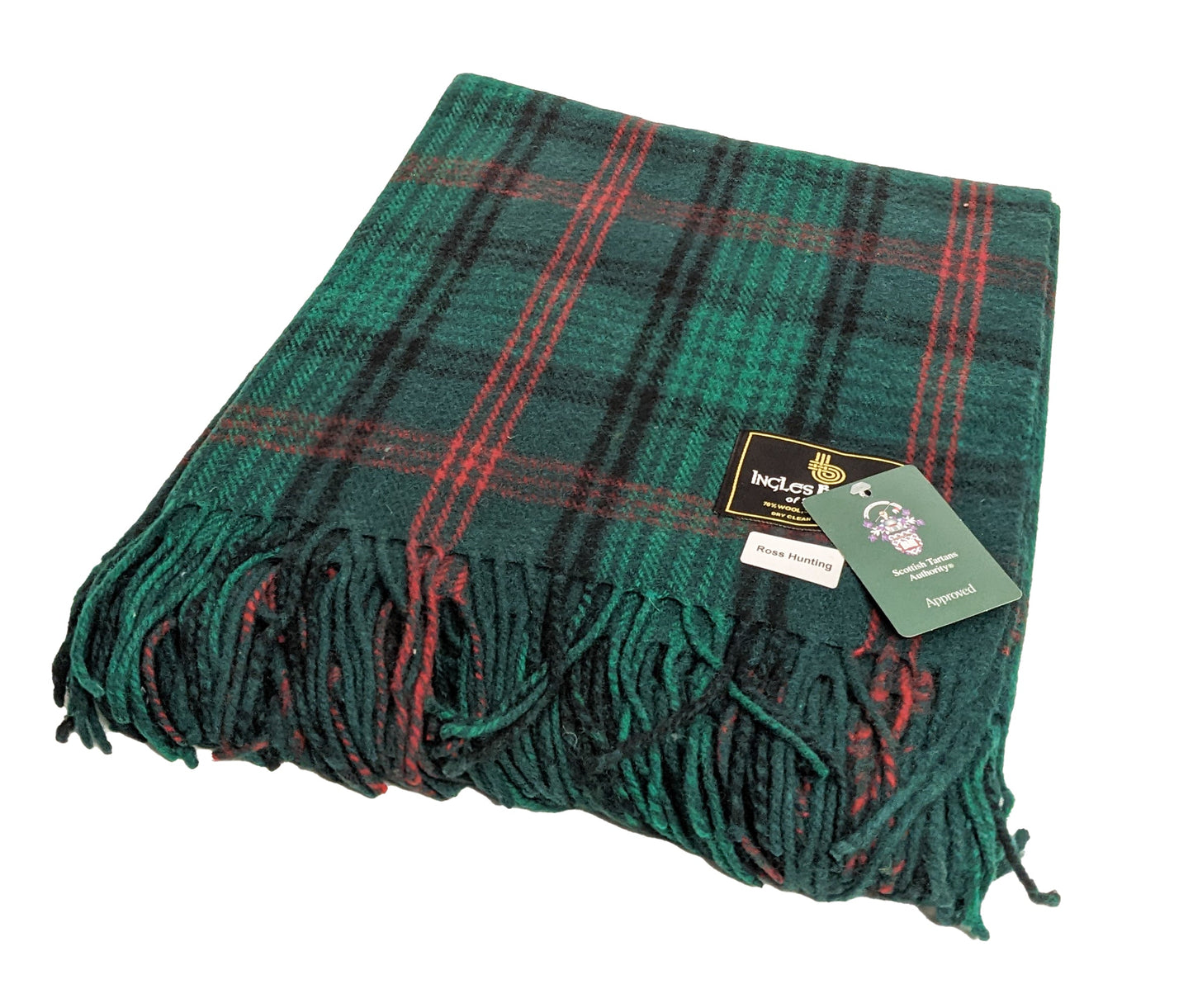 "Ross Hunting" Tartan Wool Blend Blanket