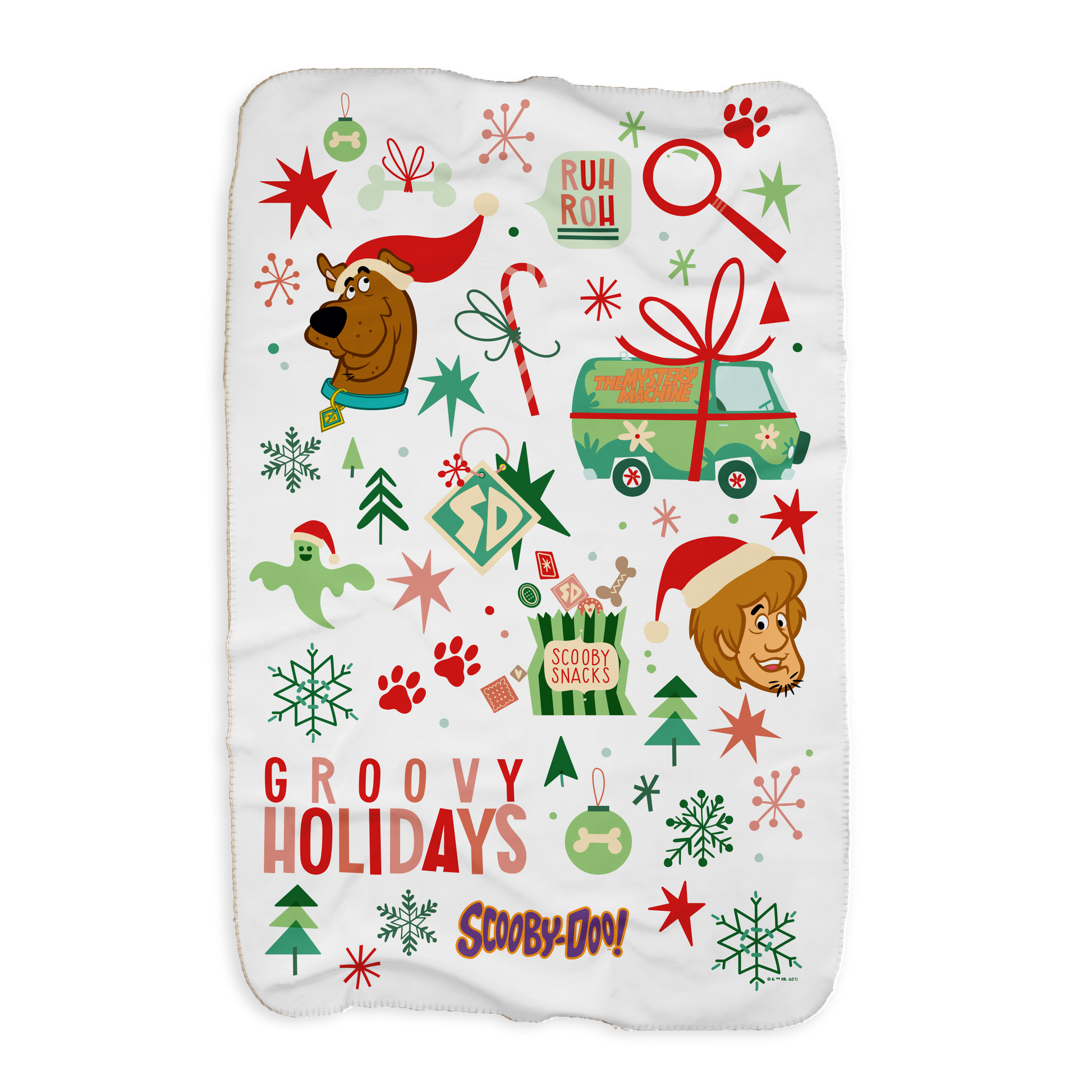 Scooby-Doo Groovy Holidays Sherpa Blanket