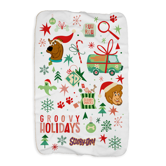 Scooby-Doo Groovy Holidays Sherpa Blanket