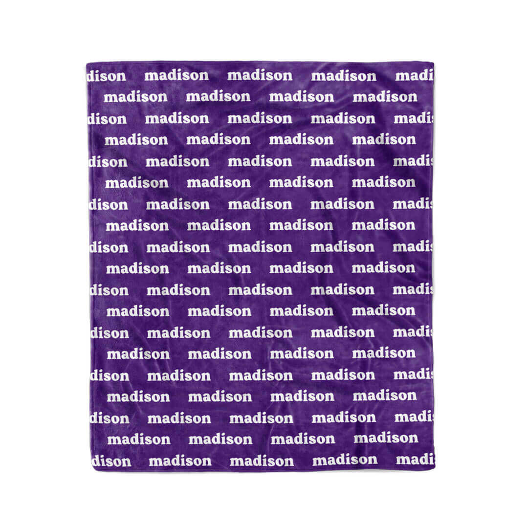 Personalized Color Blanket | Horned Frog Purple