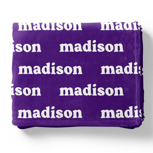 Personalized Color Blanket | Horned Frog Purple