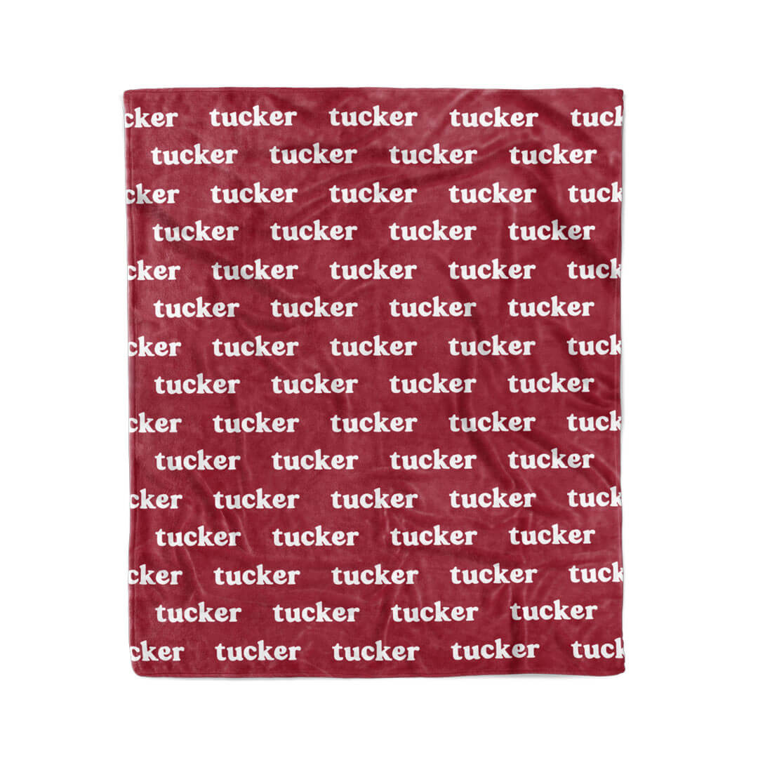 Personalized Color Blanket | Cardinal Red