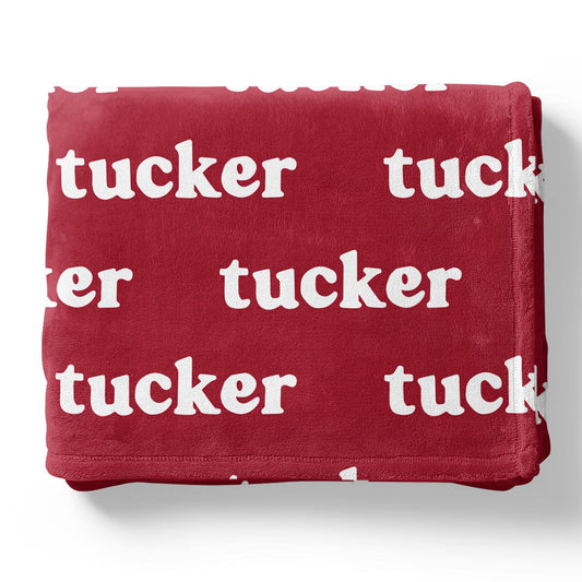 Personalized Color Blanket | Cardinal Red