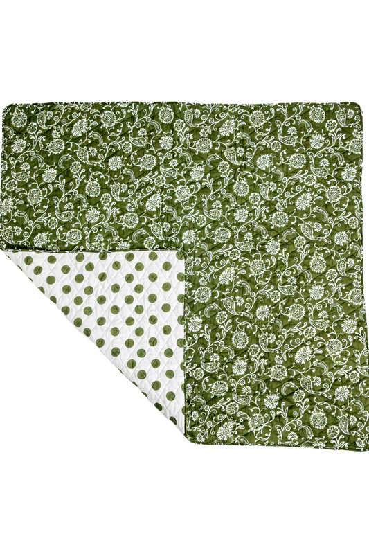 Moss Petunia Polka Dot Baby Blanket