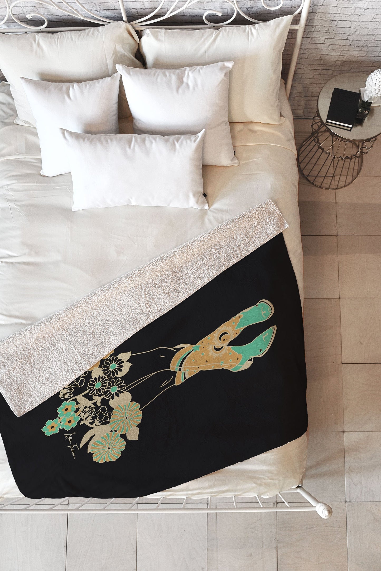 Love Stoned Cowboy Boots Fleece Throw Blanket (DS) DD