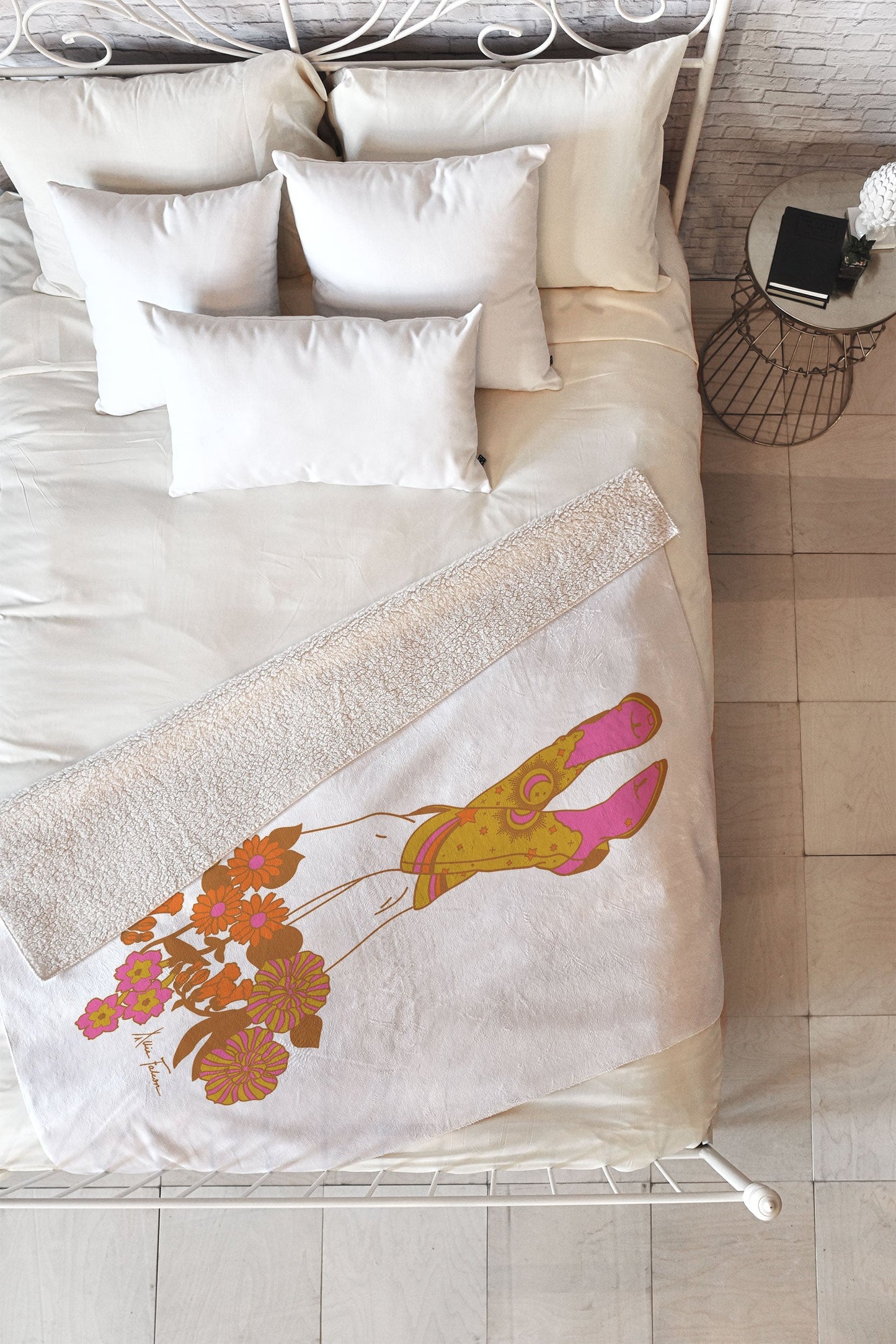 Love Stoned Cowboy Boots Fleece Throw Blanket (DS) DD