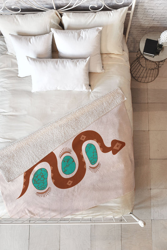 Southwestern Slither Fleece Throw Blanket (DS) DD