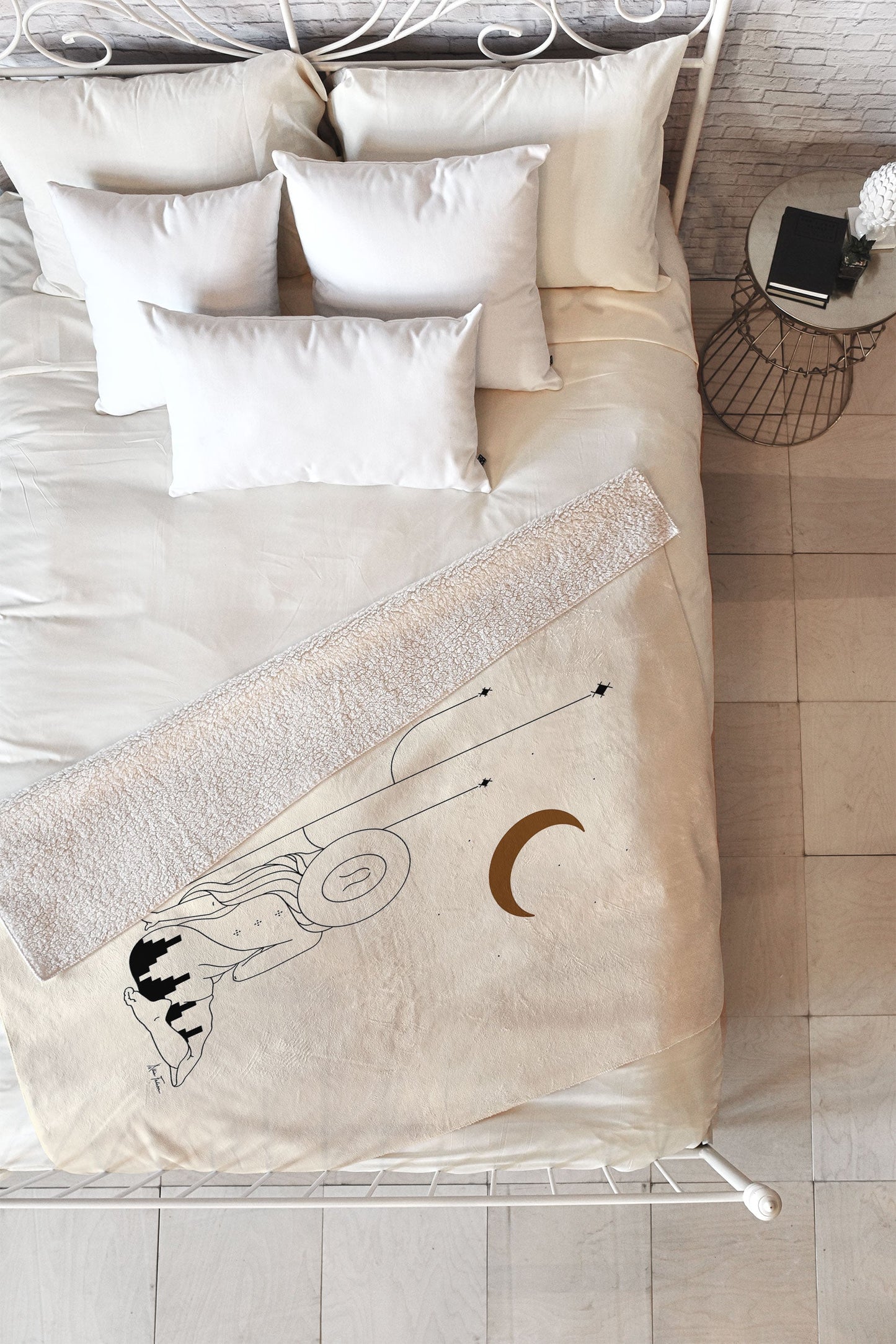 Talking To The Moon Fleece Throw Blanket (DS) DD