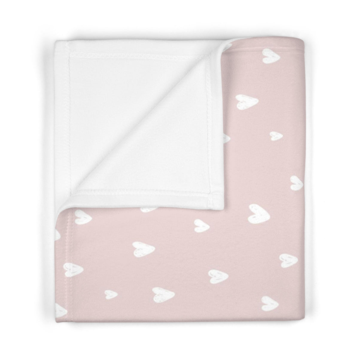 Pink Hearts Baby Blanket