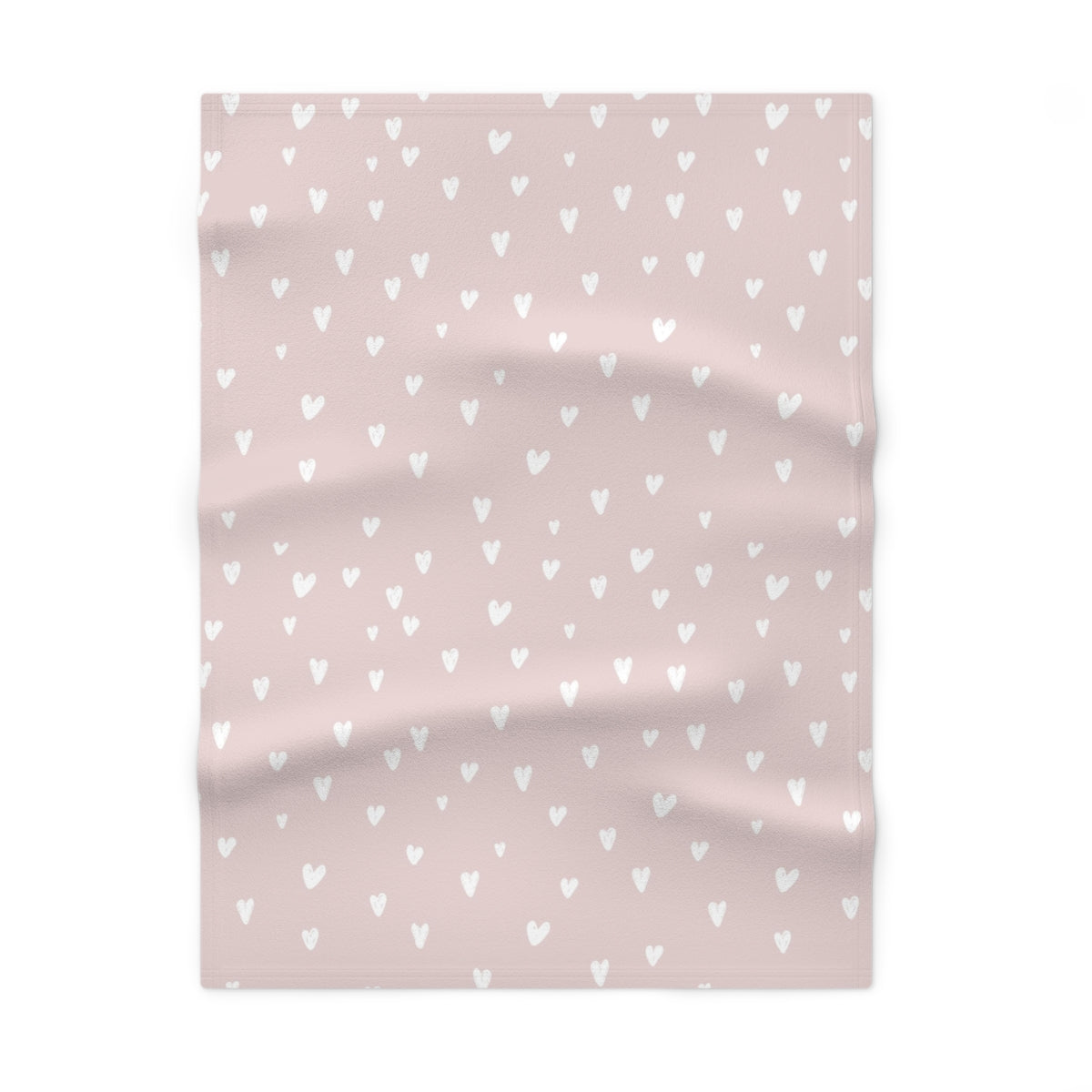 Pink Hearts Baby Blanket