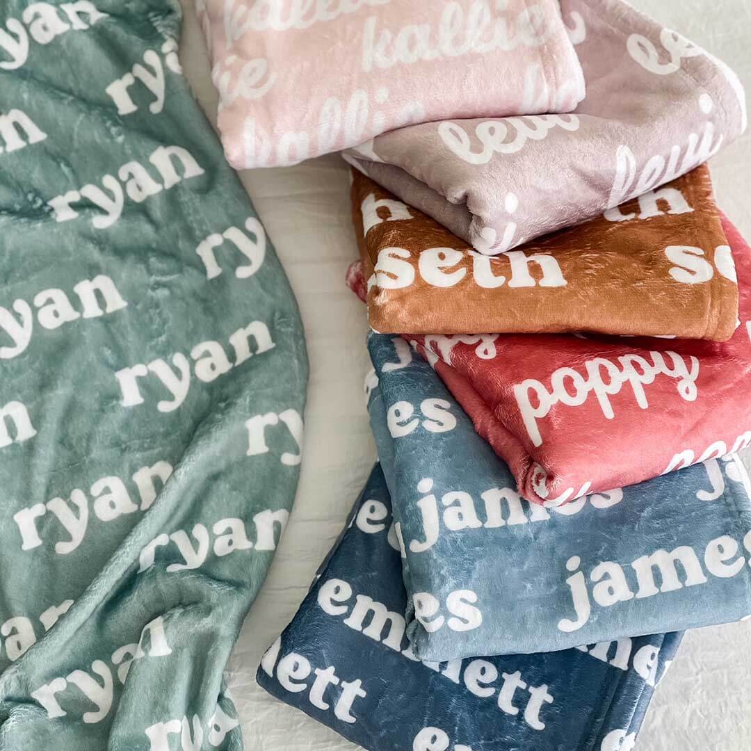 Personalized Color Blanket | Baby Pink