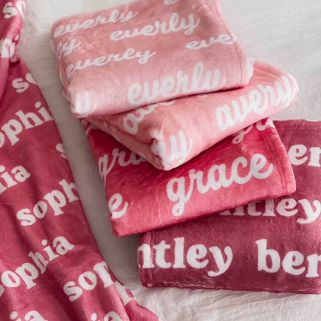 Personalized Color Blanket | Rose Berry