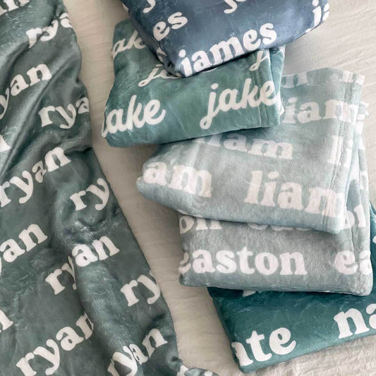 Seafoam Personalized Color Blanket