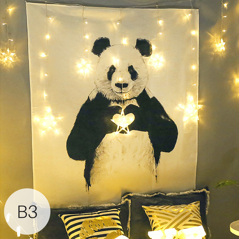 Monochrome Tapestry Wall Hanging Throw Cloth