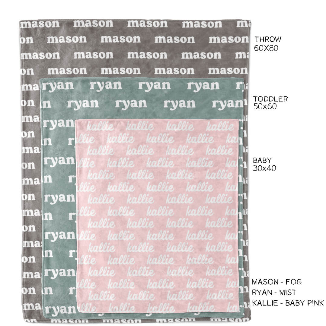 Personalized Color Blanket | Baby Pink