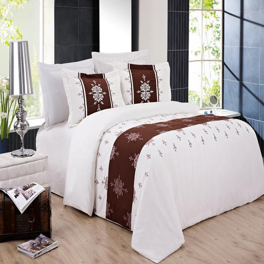 Eleanor Embroidered 3-Piece Duvet Cover Sets-Royal Tradition-Full/Queen-Egyptian Linens
