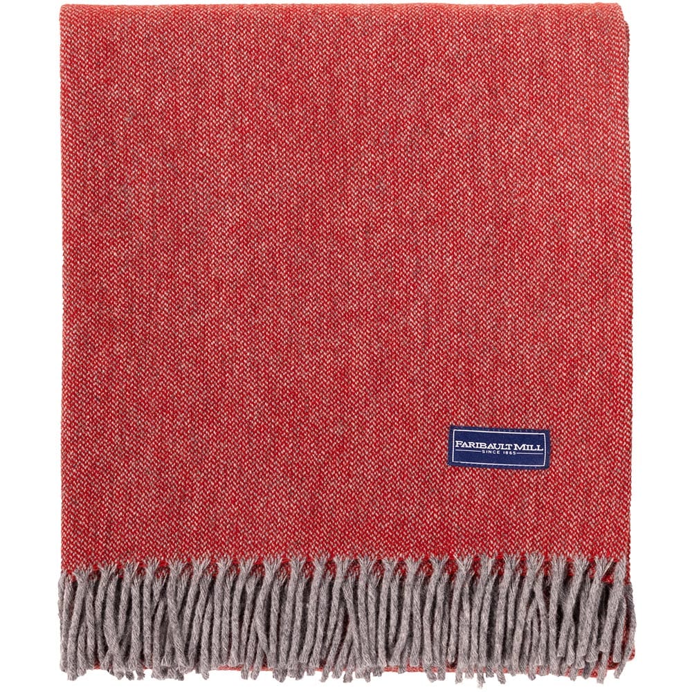 1 Ashby Wool Throw  -  Red Twill
