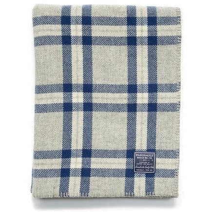 1 Minnehaha Falls Wool Throw  -  Blue/Gray