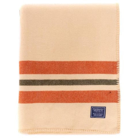 1 Cabin Wool Throw  -  Honey/Red/Olive