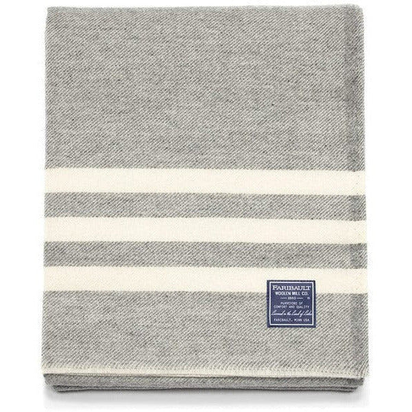 1 Trapper Wool Throw  -  Gray/Natural Stripe