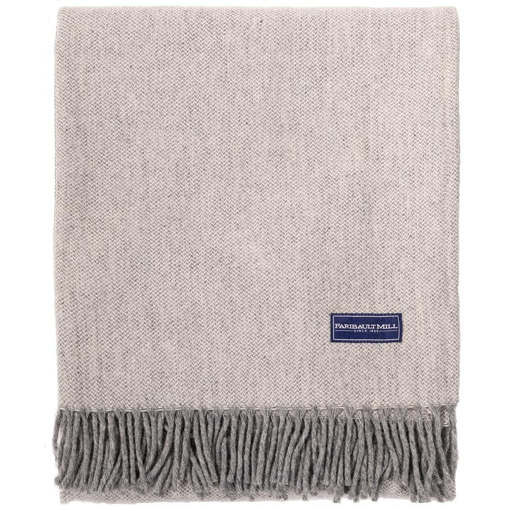 1 Ashby Wool Throw  -  Natural Twill