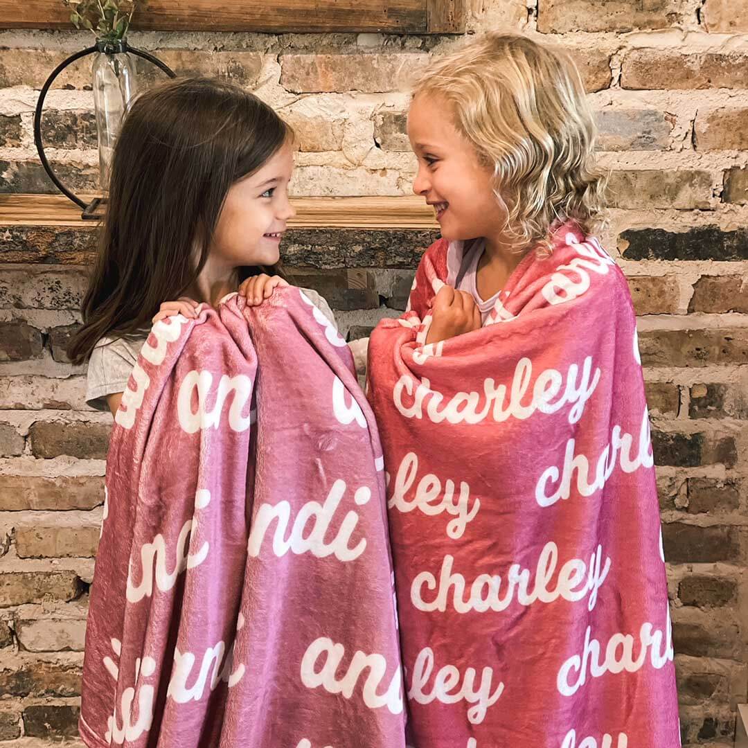 Pretty in Pink Personalized Color Blanket