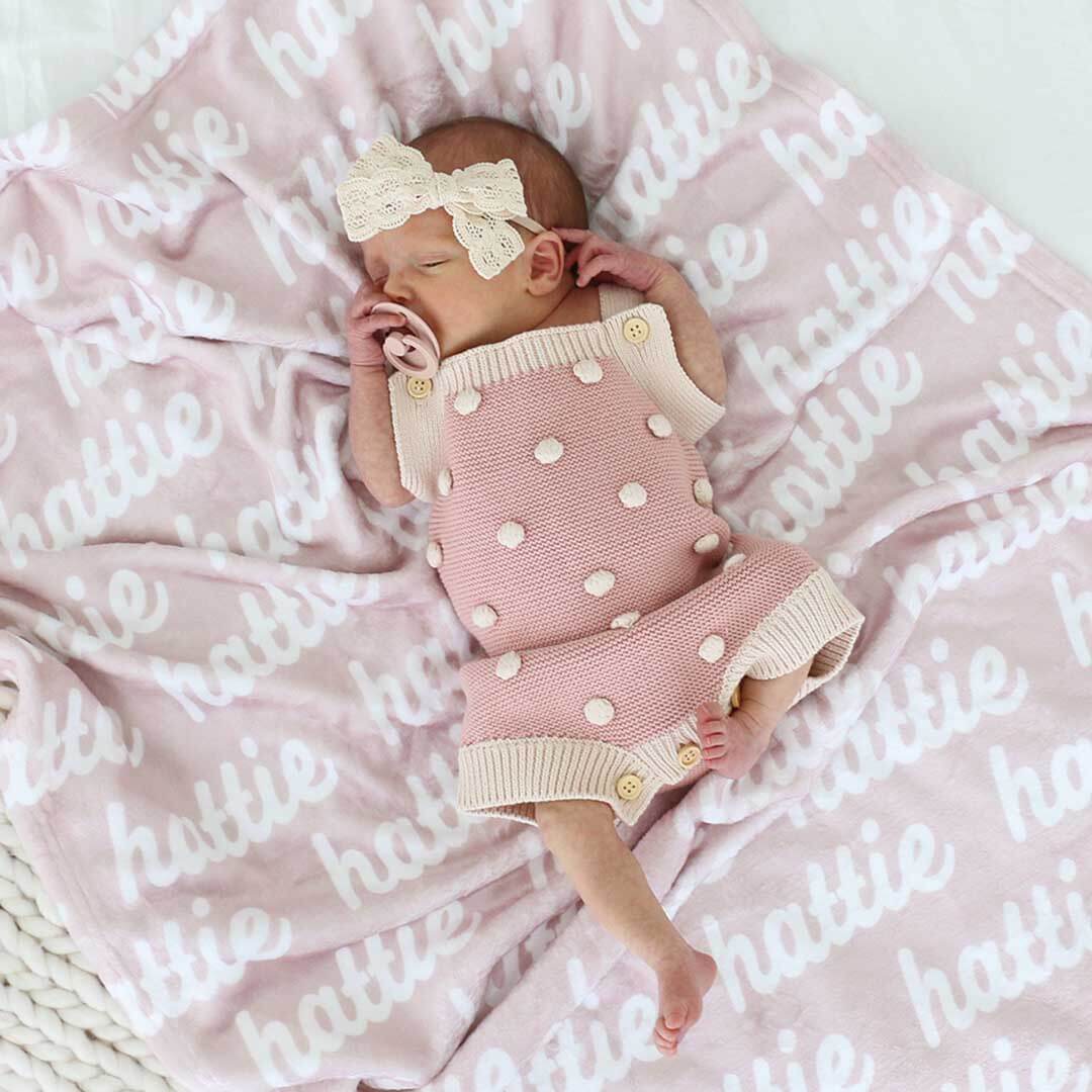 Personalized Color Blanket | Pale Pink