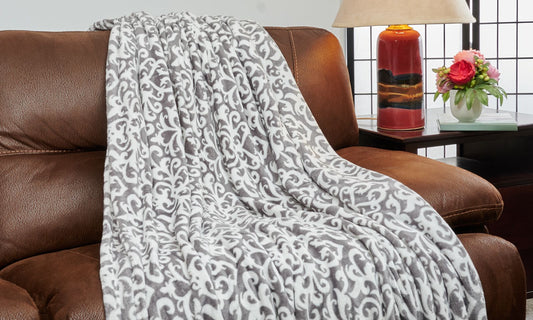 Victoria Flannel Fleece Plush Blanket